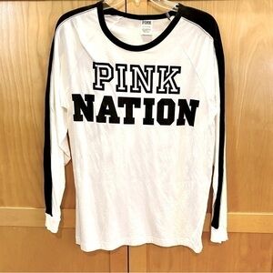 Oversized PINK long sleeve t-shirt size S EUC